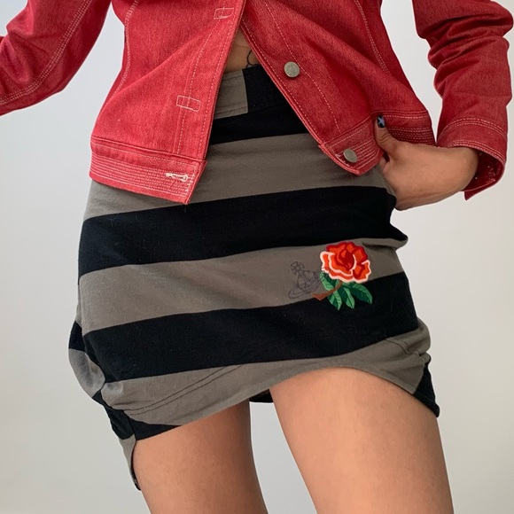 Vivienne Westwood Anglomania Grey Black Rugby Skirt from SS 2002 - Picture 1 of 7